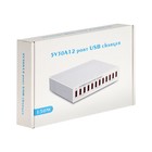 Зарядная станция X6, 12 USB, 150 W, белая - Фото 6