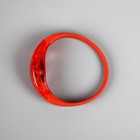 Светодиодный браслет красный батарейки CR2016х2, свечение красное - Фото 4