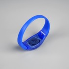 Светодиодный браслет синий, батарейки CR2016х2, свечение синее - фото 8732898