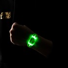 Светодиодный браслет зелёный, батарейки CR2016х2, свечение зелёное - Фото 1