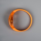 Светодиодный браслет оранжевый батарейки CR2016х2, свечение оранжевое - фото 8732908