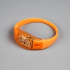 Светодиодный браслет оранжевый батарейки CR2016х2, свечение оранжевое - фото 8732909