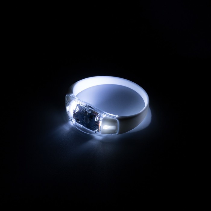 Светодиодный браслет белый, батарейки CR2016х2, свечение белое - фото 1899230882