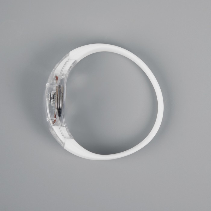 Светодиодный браслет белый, батарейки CR2016х2, свечение белое - фото 1899230884