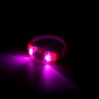Светодиодный браслет розовый, батарейки CR2016х2, свечение розовое - фото 8732924