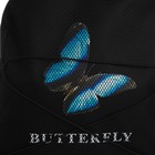 Рюкзак школьный текстильный со шнуровкой BUTTERFLY, 38х29х11 см, чёрный 9760668 - фото 12977611