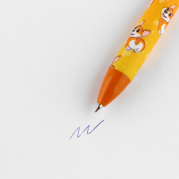 Автоматическая матовая шариковая ручка «Корги», 0,7 мм