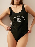 Купальник женский слитный с открытой спиной MINAKU, размер 46, чёрный - Фото 1