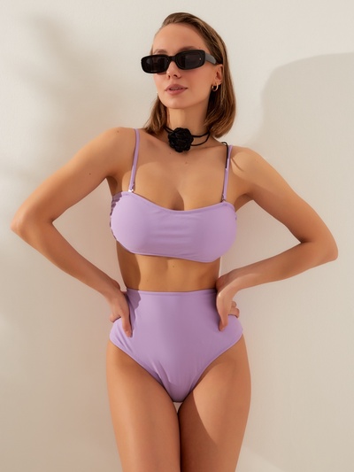 Купальник раздельный с топом женский MINAKU, лиловый, размер 42