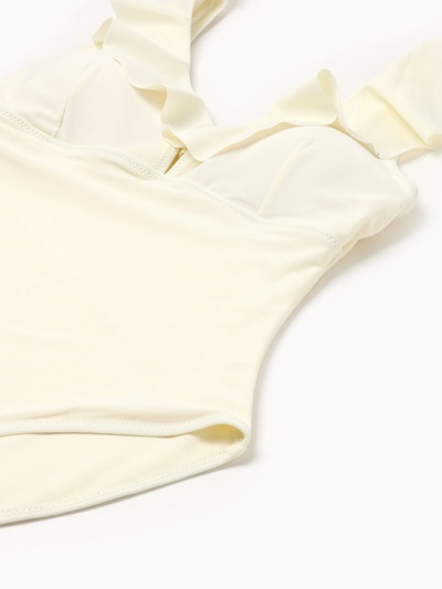 Купальник женский слитный с вырезом MINAKU, размер 42, цвет молочный