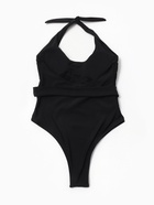 Купальник женский слитный с поясом MINAKU, размер 42, чёрный - Фото 7