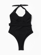 Купальник женский слитный с поясом MINAKU, размер 46, чёрный - Фото 12