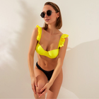 Купальник раздельный женский MINAKU, жёлто-чёрный, размер 46 - Фото 3