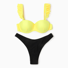 Купальник раздельный женский MINAKU, жёлто-чёрный, размер 48 - Фото 6