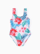 Купальник для девочки слитный MINAKU «Листья», зелёно-белый, рост 110-116 см - Фото 6