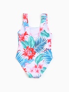 Купальник для девочки слитный MINAKU «Листья», зелёно-белый, рост 134-140 см - Фото 8