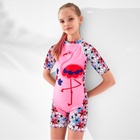 Купальник для девочки слитный MINAKU «Фламинго», розовый, рост 128-134 см 9926338