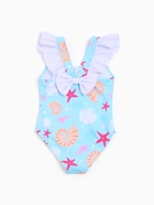 Купальник для девочки слитный MINAKU «Ракушки», голубой, рост 140-146 см - Фото 7