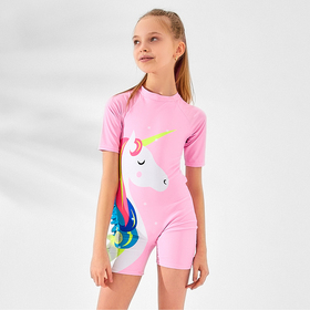 Купальник для девочки комбинезон MINAKU «Единорог», розовый, рост 128-134 см 9926350