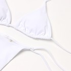 Купальник раздельный бикини на завязках женский MINAKU, белый, размер 46 - Фото 5