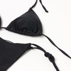 Купальник раздельный бикини на завязках женский MINAKU, чёрный размер 46 - Фото 4