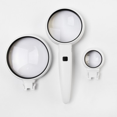 Лупа с подсветкой, съемные линзы 85, 70, 35 мм