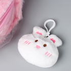 Сумка детская «Зайка» с игрушкой внутри, 20 см, цвет розовый - фото 8850638