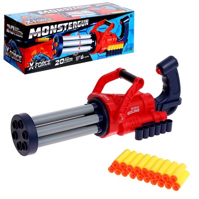 Бластер Monstergun, 20 пуль, стреляет мягкими пулями, уценка