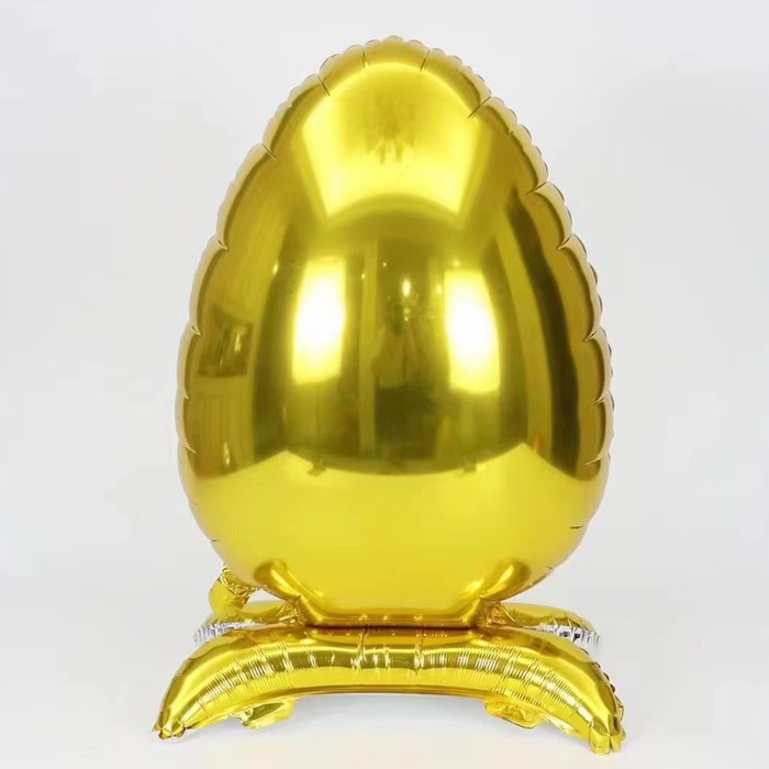 Шар фольгированный 30" «Яйцо пасхальное», на подставке, золото - Фото 1