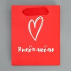 Пакет подарочный ламинированный, упаковка, «Я тебя люблю», S 12 х 15 х 5.5 см 9945323