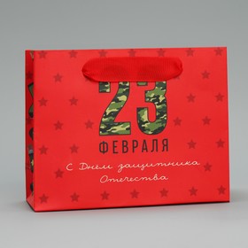 Пакет подарочный ламинированный горизонтальный, упаковка, «Носки для защитника», S 15 х 12 х 5.5 см