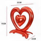Шар фольгированный 36" «Сердце», на подставке, красный, под воздух - фото 3521621