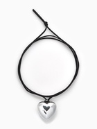Чокер «Сердце», крупное, металлик, чёрный в серебре, 60 см - Фото 2