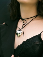 Чокер «Сердце» крупное, металлик, чёрный в серебре, 60 см - Фото 4