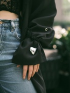 Чокер «Сердце», крупное, металлик, чёрный в серебре, 60 см - Фото 5