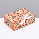 Подарочная коробка сборная, оранжевая "Щеночки-дружочки" 16,5 х 11, 5 х 5 см - Фото 1