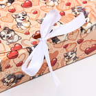 Подарочная коробка сборная, оранжевая "Щеночки-дружочки" 16,5 х 11, 5 х 5 см - Фото 4