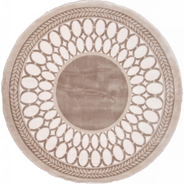 Ковёр круглый Karmen Hali Safir, размер 117x117 см, цвет brown/brown - Фото 1