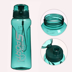 Бутылка для воды, 800 мл, SPORT, 23 х 7.6 х 4.8 см, бирюзовая - фото 305920526