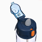 Бутылка для воды SPORT, 600 мл, 21×7.9×6.7 см, синяя - Фото 4