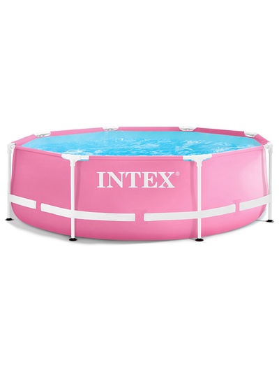 Бассейн каркасный Pink Frame Pool, 244×76 см, розовый, круглый, 28290NP INTEX
