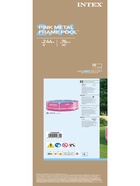 Бассейн каркасный Pink Frame Pool, 244×76 см, розовый, круглый, 28290NP INTEX - Фото 9