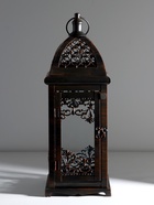 Металлический подсвечник-фонарь на 1 свечу «Стефано», 13.5×13.5×37.5 см - фото 23555651