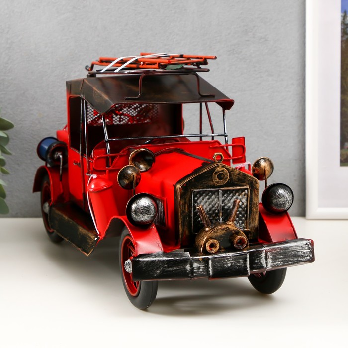 Сувенир металл "Пожарный автомобиль" 35х14,8х18 см - фото 1908012824