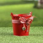 Кашпо «Ведерко Рустад», 10×10×9 см, красное - Фото 3
