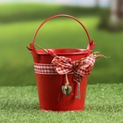 Кашпо «Ведерко Рустад», 10×10×9 см, красное - Фото 4
