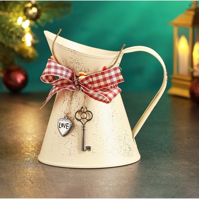 Кашпо «Ведерко Рустад», 10×13×13 см, бежевое