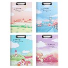 Планшет с прижимом формат А4 картон «Пейзаж», МИКС - Фото 1