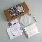 Подставка из гипса. Набор для создания поддона с поталью «Шестиугольник» - Фото 2