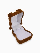 Футляр бархатный под кольцо «Медвежонок» с бантом, 4.6×5, цвет коричневый, вставка белая - Фото 3